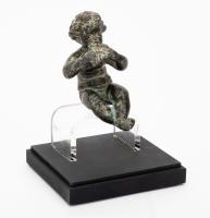 Ancient Roman and Quite Charming Miniature Bronze of Cupid (Eros) Playing a Pan Flute 1st-3rd Century AD