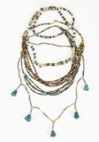 Four Impressive Ancient Mummy Bead Necklaces of Faience and Glass
