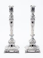 Hadad Bros of Bnei Brak, Israel Sterling Silver Candlesticks, Family Silversmiths since 1964, Gorgeous Shabbat Candlesticks