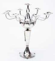 Antique Sterling Silver Carousel-Like Shaped Menorah, Immensely Appealing and Unique