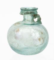 1st-2nd Century Roman Green Glass Aryballos, Intact