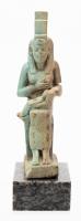 Faience Sculpture of The Goddess Isis and her Son Horus, Ptolemaic Period 30th Dynasty, 4th Century, 332-30 BC