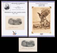 Arthur, Chester 21st President of the United States and Benjamin Harrison the 23rd President Each Signing a White House Note Car