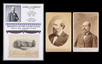 Garfield, James A., Civil War General and 20th President of the United States Cut Signature and Two Superior Cabinet Cards