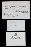 Wilson, Woodrow, Warren Harding and Herbert Hoover. Three Separate Signatures of the Three Former Presidents 28th, 29th and 31st