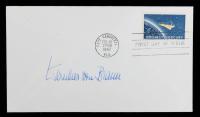 Wernher Von Braun: Autographed First Day Issue of the 4Â¢ Project Mercury Stamp Feb. 20, 1962 Cape Canaveral