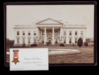 Hayes, Rutherford B. 19th President of the United States Signed Business Card and Vintage Original White House Photo Taken in 18