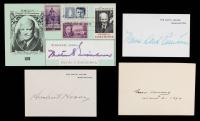 Hoover, Herbert Signed White House Card, Extremely Clean, Choice Condition and Two First Ladies