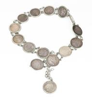 Ladies Navajo Style Authentic Morgan Silver Dollars Fashioned into Links. A Striking and Unusual Fashion Piece.