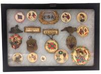 Excellent Collection of 15 Confederate Veteran Reunion Buttons and Badges, Several Quite Scarce