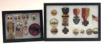 10 Ten Rare Remembrance Buttons and Medals Regarding The USS Maine and Spanish American War Medals + Collection of WWI Era Butto