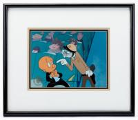 "Box Office Bunny" Genuine Production Cel from the 1991 Warner Bros. Short Film of Bugs, Daffy and Elmer in a New Multi-Plex The