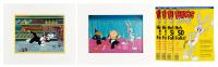 Warner Bros Animation Lot: Original Production Cel of Sylvester & Tweety in Orange Crush Ad, Ltd. Hand Painted "Boxoffice Bunny"
