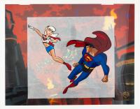 SUPERMAN The Animated Series: "Little Girl Lost" Limited Edition Cel Issued in 1997. Three Total with Superman and Supergirl