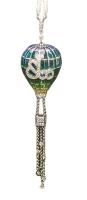 Jacob & Co. Dazzling Hot Air Balloon Pendant in Transitioning Colors of Deep Blue, Aqua and Greens with Company Logo in Diamonds