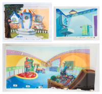 BABY LOONEY TUNES: 12 Hand Painted Backgrounds and Hand Painted Cels. Not Commercially Produced but Genuine Original Production