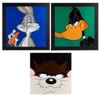 BUGS BUNNY & DAFFY DUCK: Spectacular, Oversized and Colorful Portrait Poster on Heavy Stock. Set Also Includes Tasmanian Devil