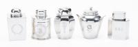 Five (5) Sterling Silver Tea Caddies in a Variety of Shapes and Sizes. All Have Unique Monograms and Boast Superb Craftsmanship