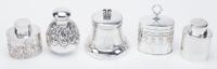 Five Exceptional Sterling Silver Caddies in Choice Condition and Absolutely Beautiful. The Most Unusual Caddyâ¦ The Liberty Bel