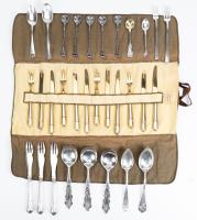 Miscellaneous Sterling Flatware, With Turn of the Century Gilt Fruit Set, 42 pieces