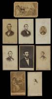 Nine Lincoln Cartes De Visite: Mathew Brady's Lincoln & Mary Portraits, Family Portraits, and others