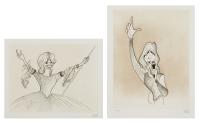 Hirschfeld, Al. "Beverly Sills" & "Barry Manilow" Signed & Numbered Lithograph.