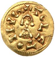 Visigoths in Spain. Suinthila, 621-631 AD. Gold Tremissis (1.45 g)