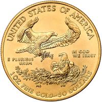 2009. American Gold $50.00 (1 ozt) Eagle in Gem Mint State - 2