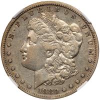 1880-CC Morgan $1. Rev of 1879 NGC F15