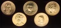 1980-84. 5-piece Set of American Arts Series Gold 1 oz Medals