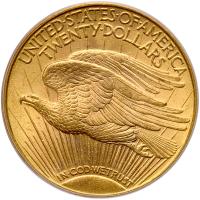 1908-D $20 St. Gaudens. Motto - 2