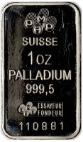 Switzerland. (N.D.) Modern 1 oz 999.5 Palladium PAMP Bar - 2