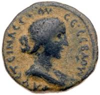 Neapolis in Samaria. Faustina II. Ã 21 (6.34 g), Augusta, AD 147-175