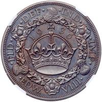 Great Britain. 1936-dated Edward VIII Fantasy Pattern 'Crown' or Five Shillings - 2