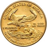 1990. $10.00 Â¼ oz American Gold Eagle - 2