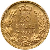 Yugoslavia. 20 Dinara, 1925 - 2