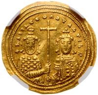 Basil II, Bulgaroktonos with Constantine VIII, AD 976-1025 Gold Nomisma (4.41g). - 2