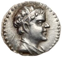 Kings of Bactria. Eukratides I 171-145 B.C. Silver Obol (0.61 g)