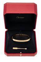 Cartier Love Bracelet in 18K Yellow Gold with Original Box, Outer Box, Soft Leather Travel Pouch, 18K Yellow Gold Screwdriver &