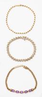 Three Ladies Yellow Gold Bracelets, Two in 14K Yellow Gold, One 10K