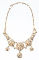 Exceptional Antique Victorian Necklace in 22K Yellow Gold and Natural Seed Pearls in Near Pristine Condition