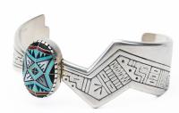 Striking Roderick Tenorio Sterling Silver Cuff, Superbly Crafted and Unusual