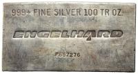 A 100 Troy Ounce .999+ Fine Silver Bar