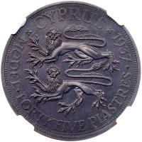 Cyprus. 1937-dated Edward VIII model 45 Piastres - 2
