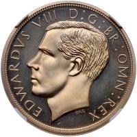 Great Britain. 1937-dated Edward VIII Fantasy Pattern Crown or Five Shillings