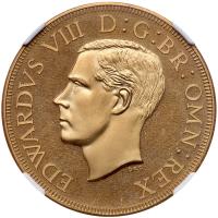 Great Britain. 1937-dated Edward VIII Crown or Five Shillings NGC PF67 Cameo