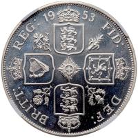Great Britain. 1953-dated Elizabeth II Fantasy Double Florin or Four Shillings - 2