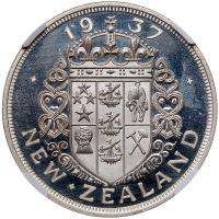 New Zealand. 1937-dated Edward VIII Fantasy Crown or Five Shillings - 2