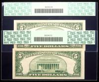 Pair of Gem Quality $5.00 Silver Certificate Notes - 2