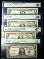 4-piece lot of Gem Crisp Unc Silver Certificates